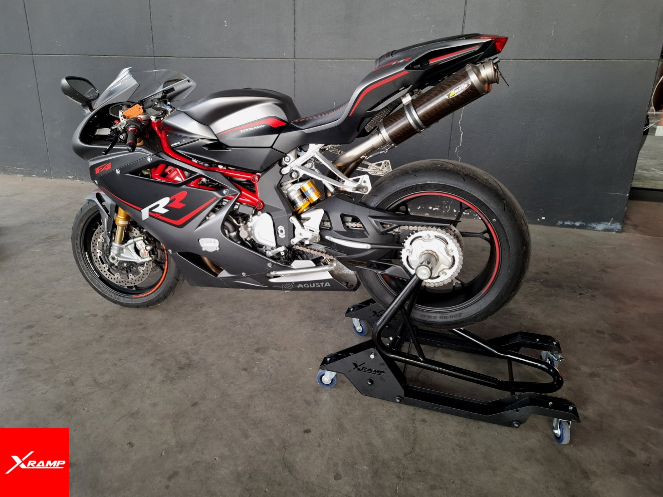 Paddock Slider PRO Carello Univesale sposta moto - Nero